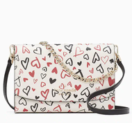 Kate Spade Carson Scribble Hearts Convertible Crossbody KA494