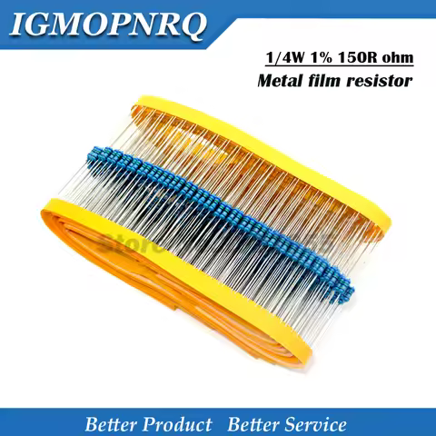 100PCS High Quality 1/4W 150R 1/4W-150R 150 ohm Metal Film Resistor 0.25W 1% Free Shipping