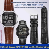 AE-1200WH Modified Cowhide Leather Watch Band For Casio AE1200 AE1300 AE1000 A159 A158 A168 F91W Ser