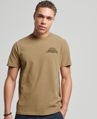Superdry Vintage Script Workwear T-Shirt - Sandstone Brown