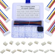 Keszoox ZH 1.5MM JST Connector Kit with 28AWG Premium Pre-Crimped Cables, ZH1.5 Connector 2/3/4/5/6/