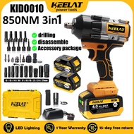 KEELAT Impact Wrench KID0010 Cordless 850N.M 1/2" Torque Wrench Impact Drill Heavy Duty Electric Imp