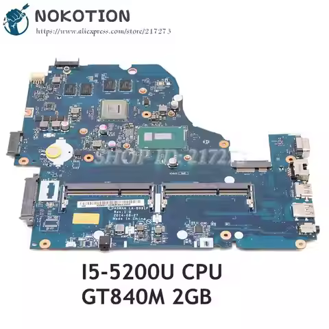 For Acer NB.MLC11.007 aspire E5-571 E5-571G Laptop motherboard I5-5200U 820M/840M graphcics A5WAH LA