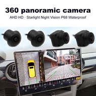 360 Car Camera Panoramic Surround View 1080P AHD Right+Left+Front+ Rear View Camera System For Android Auto Radio Night Vision