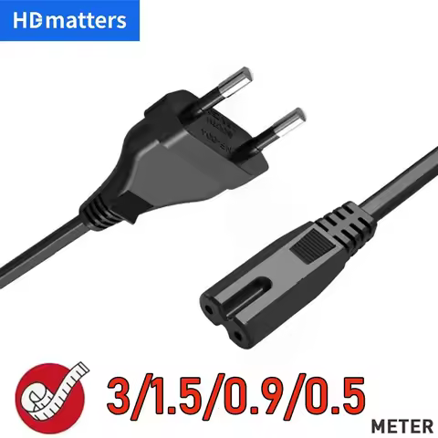EU Power Cord European Power Cord EU Non-Polarized IEC-320-C7 to CEE 7/16 AC Power cable for DJI Mav