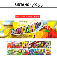 PLASTIK ES KIKO - GAMBAR KEMASAN ICE CREAM - PLASTIK KEMASAN ES (BINTANG) (BAHANA)
