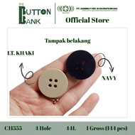 Khaky and black suit buttons, size 44L / 28mm, EXPORT QUALITY C11555-44-LTKHAKY