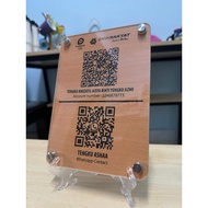 QR CODE ACRYLIC WOOD CARVING