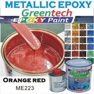 ME223 ORANGE RED  ( Metallic Epoxy Paint ) 1L METALLIC EPOXY FLOOR EPOXY PROTECTIVE &amp; COATING Tiles &amp; Floor Greentech