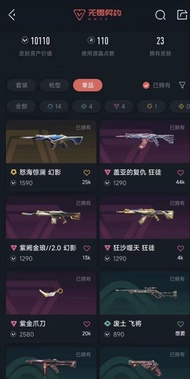 無畏契約 Valorant 帳號 幻影 狂徒 造型