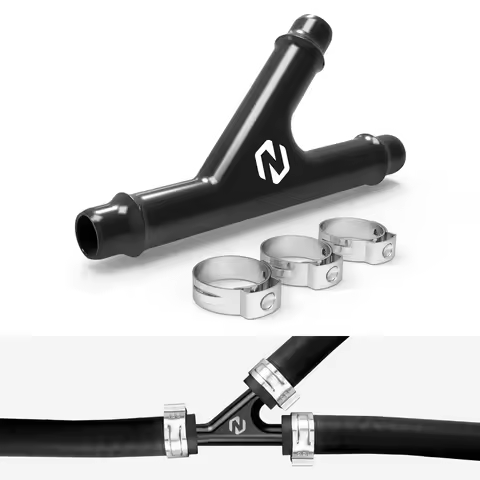 For Can-Am Y-Fitting Cooler with Hose Clamps For Can-Am Maverick X3 Renegade Outlander Max Defender 