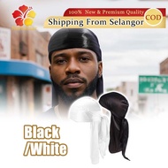 Silk Durag Long Tail Satin Elastic  Headscarf Pirate Hat Silk Unisex Breathable Elastic Head Wrap