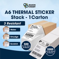 2000pcs Thermal Sticker A6 Paper Roll Fold Stack Airway Bill Sticker Thermal Label AWB Consignment N