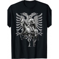 100% Buatan AS Skanderbeg Albania Dan Bendera Kosovo Untuk T-Shirt Albania yang Bangga