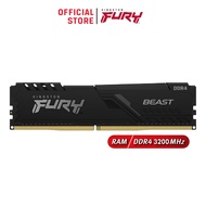 Kingston 16GB 3200MHz DDR4 CL16 DIMM 1Gx8 FURY Beast Black Ram (แรมพีซี) - (KF432C16BB1/16)
