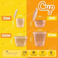 Terlaris Thinwall Cup 25ml 35ml 100ml 150ml Pack Plastik Bulat Cup