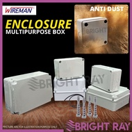 WIREMAN PVC Multipurpose Waterproof  IP56/ Weatherproof Electronic Project Enclosure Box (3X3, 4X4, 