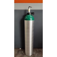 ALUMINIUM PORTABLE MEDICAL OXYGEN CYLINDER C/W GAS - PIN INDEX TYPE