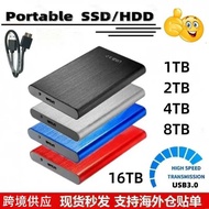 External SSD Mobile Hard Drive 1T2T4T6T8T Portable HDD High-Speed USB3.0 Large Capacity Storage