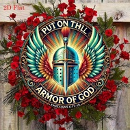 HELLOYOUNG Christian Wall Art 2D Flat God Armor Knight Sunburst Holiday Home Decor Poster Gift