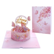 ERNESTOPE with Envelope 3D Pop Up Greeting Card Best Wishes Stereo Card Butterfly Birthday Card Crea