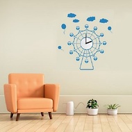 Smart Design》創意無痕壁貼◆摩天輪時鐘(含台製機芯) 8色可選