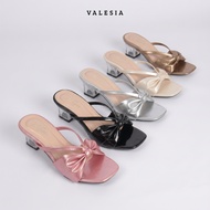 Heells Sandals Wanita 5cm Glass Heel Ribbon Shoes Party InvitationWanita - Valesia