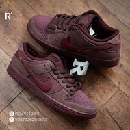 R‘選物 US10 Nike Dunk SB Low Burgundy Crush City Of Love 情人節 紅線 巴黎勃艮第酒紅 FN0619-600