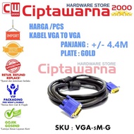 Vga gold cable 4.4m 4.4 meter tv monitor pc/ Good quality - gold plated
