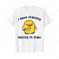 2025 Casual I Have Stability Ability To Stab Funny T-Shirt Summer Men'S T-Shirt Short Sleeved T-Shir
