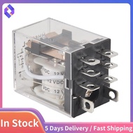 DC 12V Coil 10A 240VAC 28VDC DPDT Electromagnetic Relay JQX-13F2Z