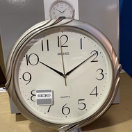 [TimeYourTime] Seiko Clock QXA221S Metallic Silver &amp; Gold Analog Quartz Wall Clock QXA221