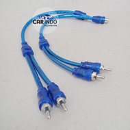 kabel rca cabang audio mobil rca cabang amplifier power - 2pcs (item)