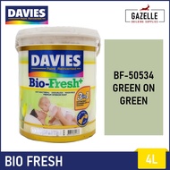 Davies Bio Fresh Anti-Bacterial , Odorless and Washable Paint Green on Green (BF-50534) - 4L