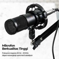 TaffSTUDIO XLR Condenser Microphone with Holder - BM-800
