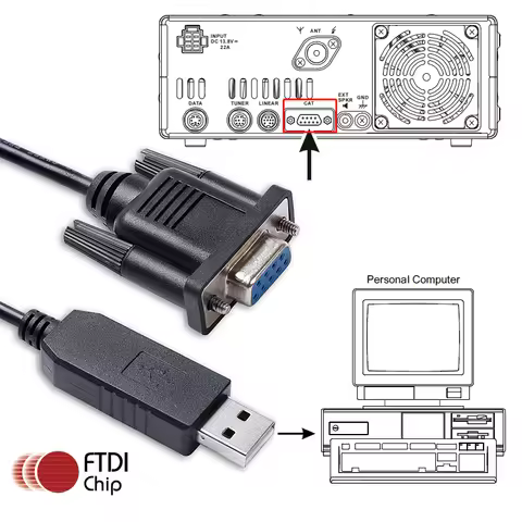 FTDI USB Yaesu CAT Programming Cable FTDI FT231XS USB Serial to DB9 Female Cable for Yaesu FT-450 FT