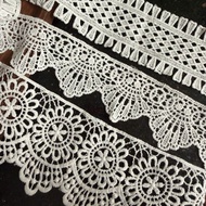 Cotton lace, white, sewing accessories, size 5.5 cm to 11 cm (5 meter cord)