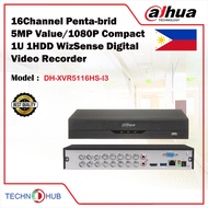 DAHUA DVR 16 Channel Penta-brid 5MP Value/1080P Compact 1U 1HDD WizSense DH-XVR5116HS-I3