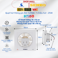 Quạt Hút Tường Thông Gió Senko H250 H200 H150 H100 – Giải Pháp Không Gian Trong Lành! - Bảo Hành 24