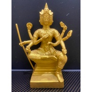 四面佛金身。铜制。高8吋。宽3吋半。阔3吋。