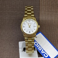 [Original] Casio LTP-V002G-7B White Analog Gold Stainless Steel Dress Numeral Ladies Watch