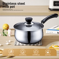 Periuk Susu 304 Stainless Steel | Bertangkai Panjang | Sesuai Induksi & Gas | Periuk Dapur