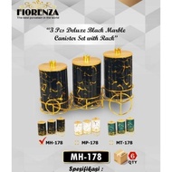 Canister Set Fiorenza With Rack Toples Fiorenza