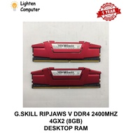 【USED】 G.SKILL RIPJAWS V DDR4 2400MHz 4X2 8GB / 8X2 16GB | PC4 2400 | DESKTOP RAM | DIMM RAM