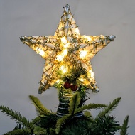 2025 Supply Iron Art Five-pointed Star Light Luminous Christmas Decoration Shopping Mall Hotel Chris
