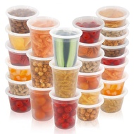 BB 20Pcs Food Storage Box with Lid Clear Food Grade BPAFree Freezer
