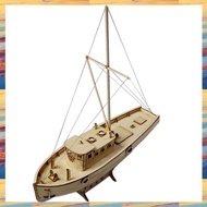 (GRSU) Ship Assembly Model Diy Kits Wooden Sailing Boat 1:30 Scale Decoration Toy Gift