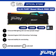 Kingston Fury Beast RGB DDR5 XMP 5200Mhz/5600Mhz/6000MHz/6400Mhz Desktop Gaming Memory RAM (64GB) -
