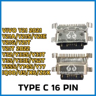 Vivo Y33S Charger Connector Y33T/ Y21 2021/ Y21A/ Y21E/ Y21G/ Y21S/ Y21T 2022/ Y32/ Y33S/ Y33T/ Y33E