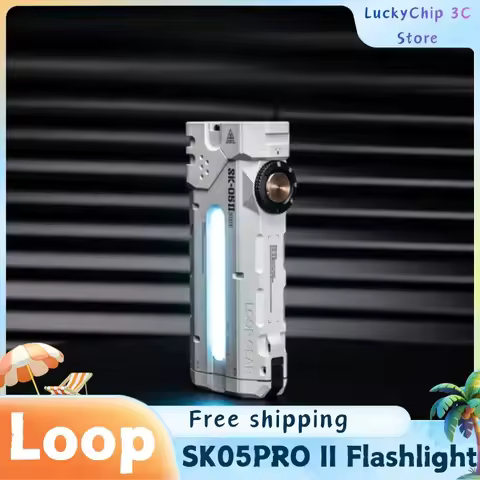 Loop SK05PRO II Flashlight Gen2 Multi-Source 8000mAh Long Life Battery 5000lm High Brightness Compac